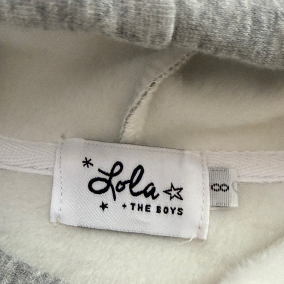 Lola + The Boys Gray Hoodie with Rainbow Sequins - Picture 3 of 6